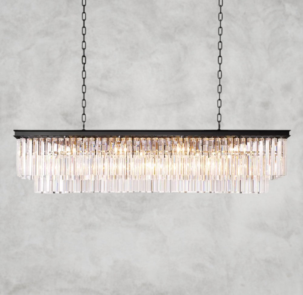 1920S Odeon Rectangular Chandelier 40", 49", 59"